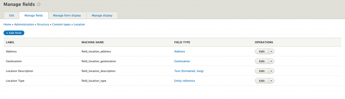 Location Content Type