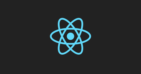 Blue react logo on black