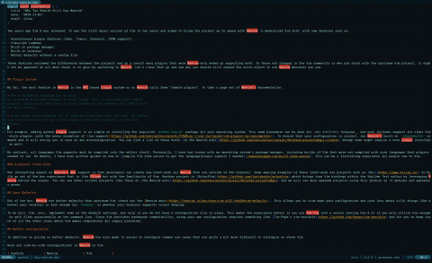 Screenshot of this post written in neovim