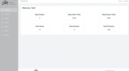 Seen Merch dashboard
